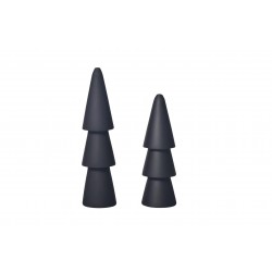 BOI!WOW kerstboom set-2 Wood mat zwart 